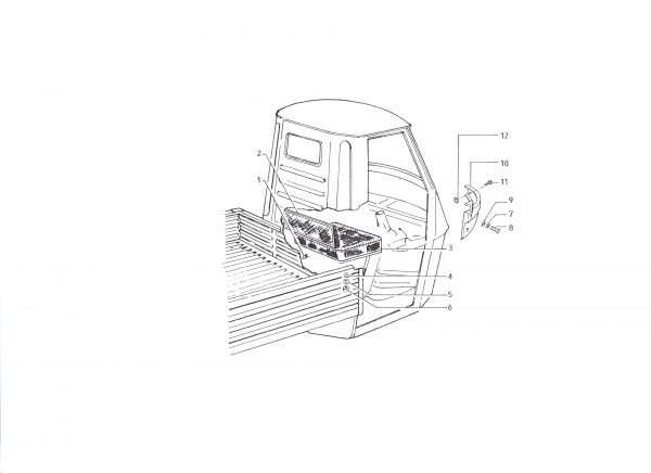 Fahrgestell Sitz - Ape 50ccm 2T AC 1989- TL6T