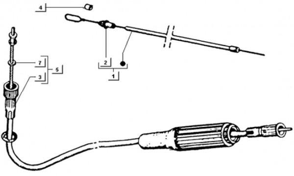 Bowdenzüge Tachowelle - Ape TM 703 mit Lenker 220ccm 2T AC 1997-1999 ZAPT10000