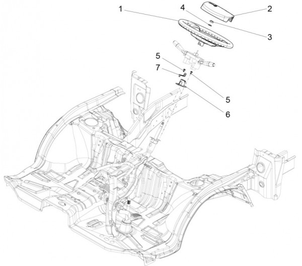 Lenker Lenkrad - Porter Quargo 700ccm 4T LC 2007- ZAP4P10000