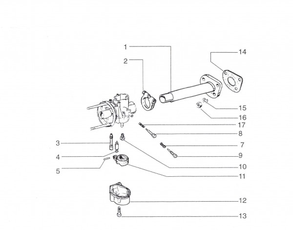 Motor Vergaserkomponenten - Ape 50ccm 2T AC 1989- TL6T