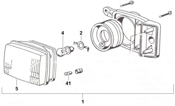 Elektrische Anlage Scheinwerfer - Ape Poker 422ccm 4T AC 1990-1993 M4R1T