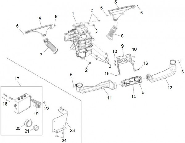 Fahrgestell Heizung - Porter Porter Electric ccm 2013- ZAPS9E