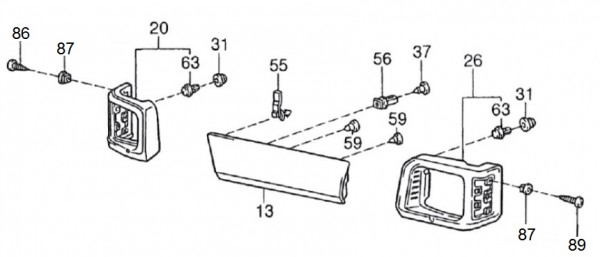 Fahrgestell Verkleidungen vorn - Porter Porter 1000ccm 4T LC 1992-1998 ZAPS85
