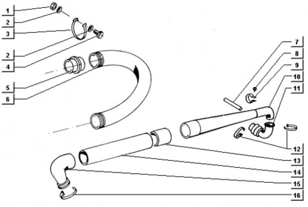 Motor Ansaugleitung - Ape TM 703 Diesel mit Lenkrad 422ccm 4T AC 1997-2004 ATD1 00001101