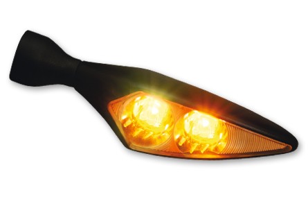 Kellermann Blinker, LED, Micro Rhombus Extreme, Stahl, 12 V, schwarz, seidenmatt, E-geprüft