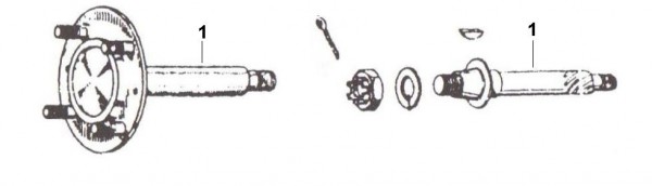 Radaufhängung Vorderradachse - Ape Poker 422ccm 4T AC 1993- M4R3T