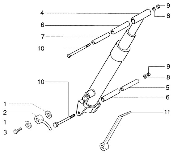 Bowdenzüge Hydraulikzylinder - Ape TM 422ccm 4T AC 1997-2004 ZAPT1000000023141