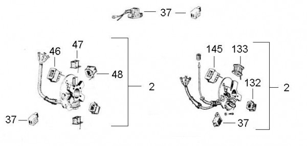 Motor Lichtmaschine - Ape TM 50ccm 2T AC 1985- TL4T