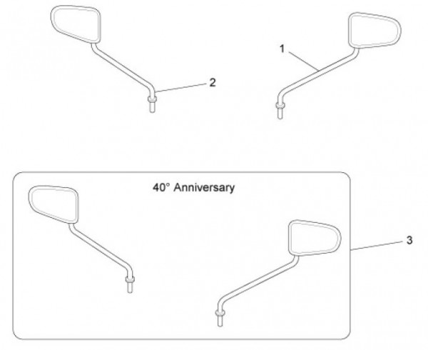 Lenker Rückspiegel - Ape Mix 50ccm 2T AC 2015- ZAPC80000