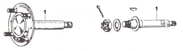 Radaufhängung Vorderradachse - Ape Poker 422ccm 4T AC 1993- M4R4T