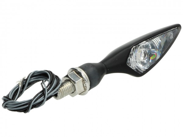 Kellermann LED Blinker, für vorne links und hinten rechts, Micro Rhombus LED, Stahl, 12 V, schwarz,