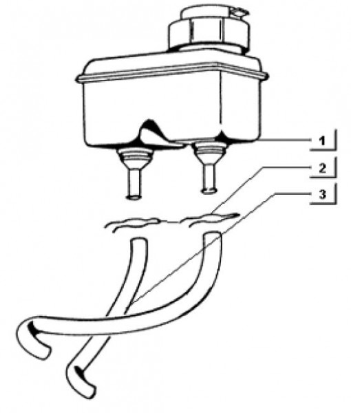 Radaufhängung Bremsöltank - Ape TM 703 mit Lenker 220ccm 2T AC 1997-1999 ZAPT10000