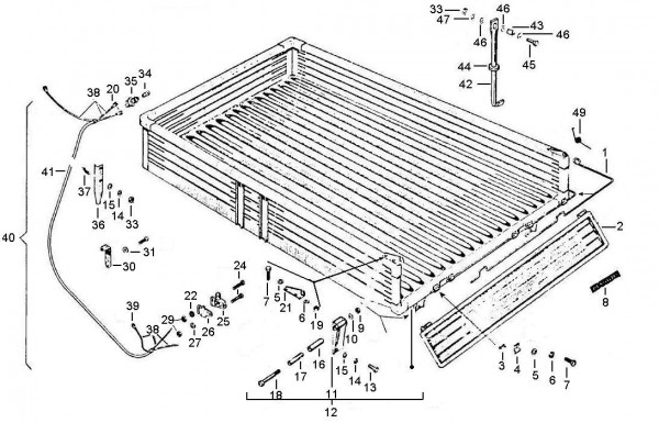 Fahrgestell Kipperaufbau - Vespa Car 200ccm 2T AC 1983- AF3T