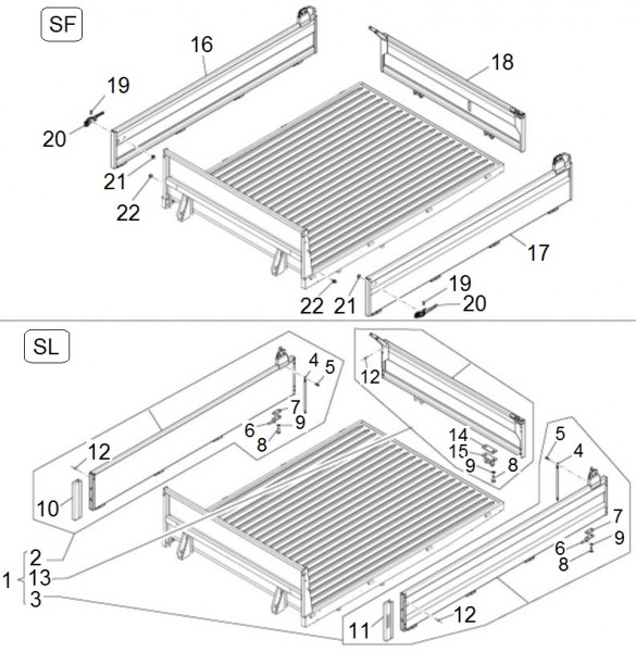 Fahrgestell Bordwände - Porter Porter Electric ccm 2011- ZAPS9E