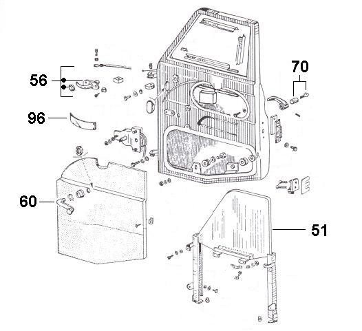 Fahrgestell Türfenster - Ape Car 422ccm 4T AC 1986- AFD1T