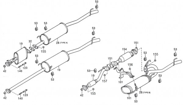Motor Auspuff - Porter Porter 1000ccm 4T LC 1992-1998 ZAPS85