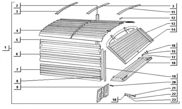 Fahrgestell Kasten - Ape TM 218ccm 2T AC 1999-2004 ZAPT1000000001001