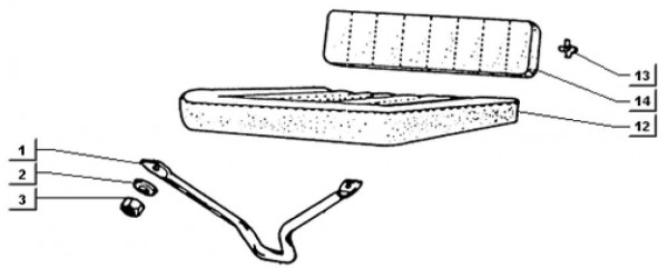 Fahrgestell Sitz - Ape TM 703 mit Lenker 220ccm 2T AC 2000-2007 ATM2T