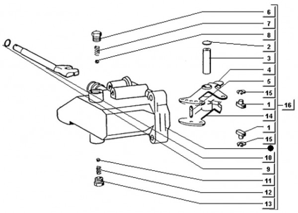 Motor Schaltgehäuse - Ape TM 703 Diesel mit Lenkrad 422ccm 4T AC 1997-2004 ATD2T