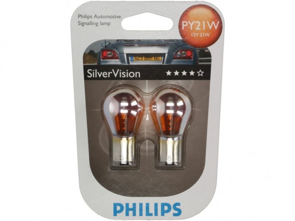 Philips Leuchtmittel, Glühlampe, 12 V, 21 W, BAU15s, silber