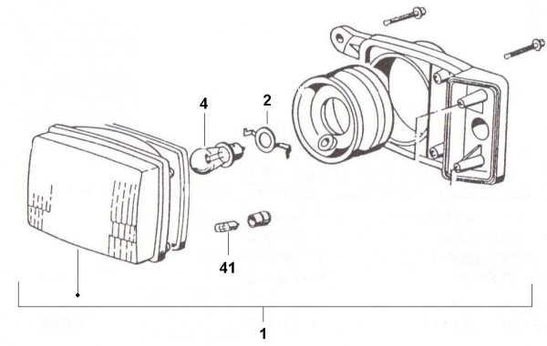 Elektrische Anlage Scheinwerfer - Ape Poker 422ccm 4T AC 1993- M4R4T