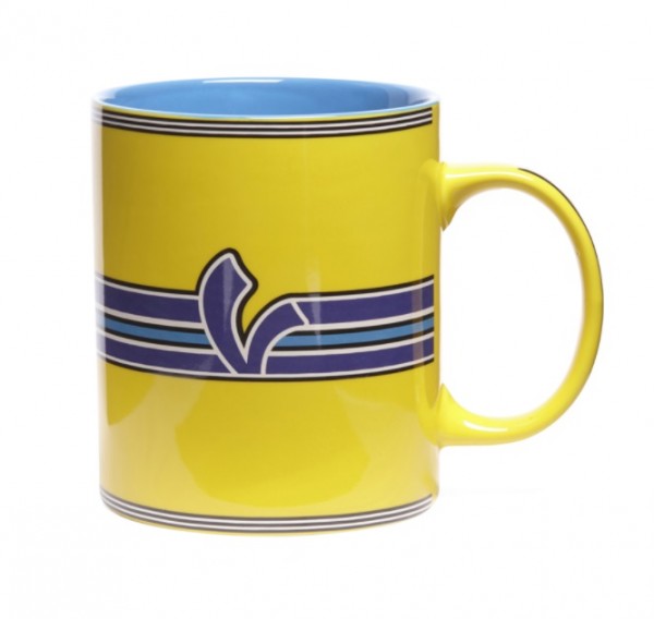 Vespa Tasse, gelb, V-Stripes