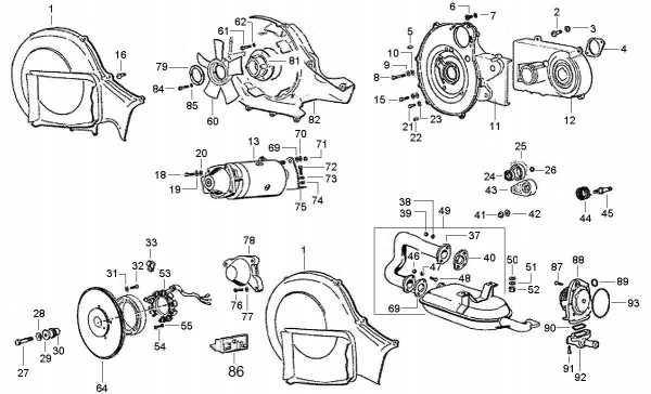 Motor Auspuff - Ape TM 422ccm 4T AC 1997-2004 ZAPT1000000023141