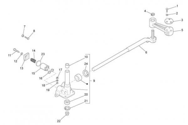Lenker Lenkung - Ape TM 703 mit Lenkrad 220ccm 2T AC 2008-2016 ZAPT10000