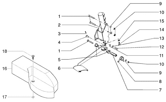 Bowdenzüge Fußbremspedal (Lenker) - Ape TM 422ccm 4T AC 1997-2004 ZAPT1000000023141