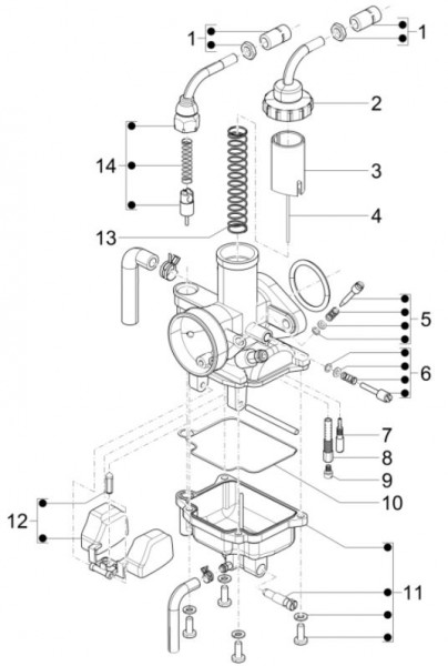 Motor Vergaserkomponenten - Calessino 200ccm 4T 3V AC 2015- ZAPT42PMC