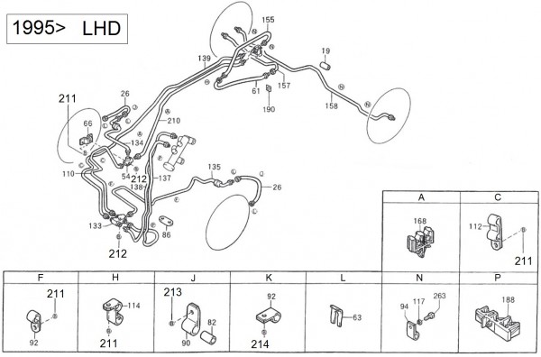 Bowdenzüge Bremsanlage - Porter Porter 1000ccm 4T LC 1992-1998 ZAPS85
