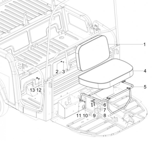 Fahrgestell Sitz vorn - Calessino 200ccm 4T 3V AC 2015- ZAPT42P00