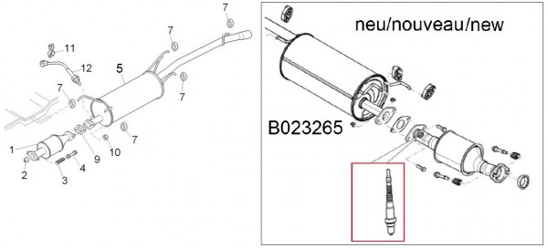 Motor Auspuff - Porter Multitech 1300ccm 4T LC 2010- ZAPS90CJ