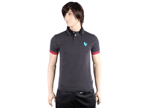 Vespa V-Stripes, Polo Shirt, Herren, Größe: L, schwarz
