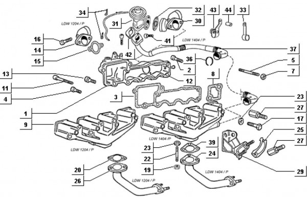 Motor Ansaugstutzen - Porter Porter Diesel 1400ccm 4T LC 1998-2004 ZAPS85000007