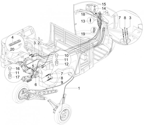 Bowdenzüge Bowdenzüge - Calessino 200ccm 4T 3V AC 2015- ZAPT42PMC