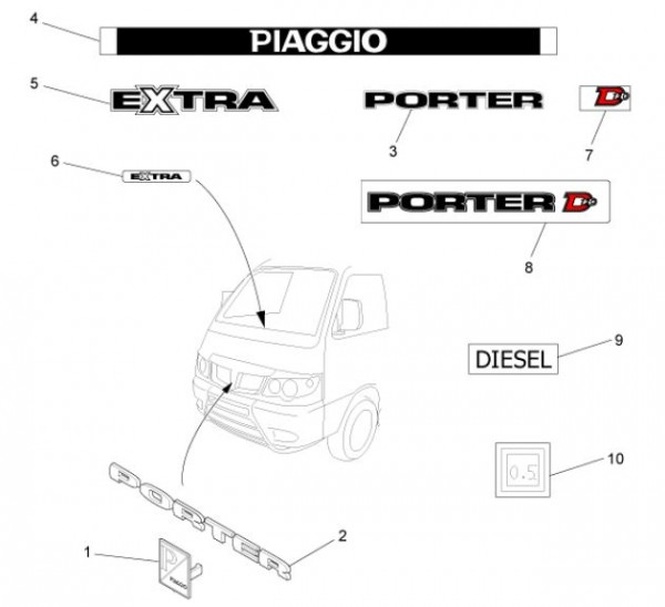 Fahrgestell Dekore - Porter D120 Diesel 1300ccm 4T LC 2013- ZAPS90CK