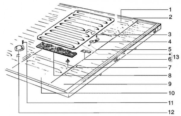 Fahrgestell Inspektionsklappe - Ape TM 422ccm 4T AC 1997-2004 ZAPT1000000023141