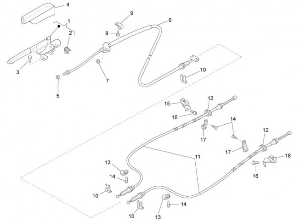 Bowdenzüge Handbremse - Porter Maxxi D120 Diesel 1200ccm 4T LC 2011- ZAPS90RK