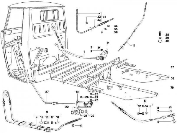 Bowdenzüge Bowdenzüge - MP 601 Classic 422ccm 4T LC 2006-2007 MC349B0D2