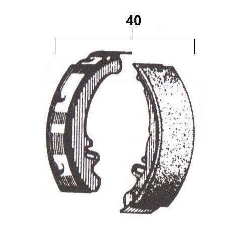 Radaufhängung Bremsbacken hinten - Ape TM 50ccm 2T AC 1985- TL4T