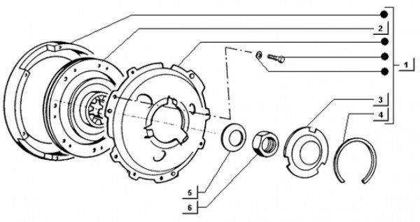Motor Kupplung - Ape TM 703 Diesel mit Lenkrad 422ccm 4T AC 1997-2004 ZAPT10000