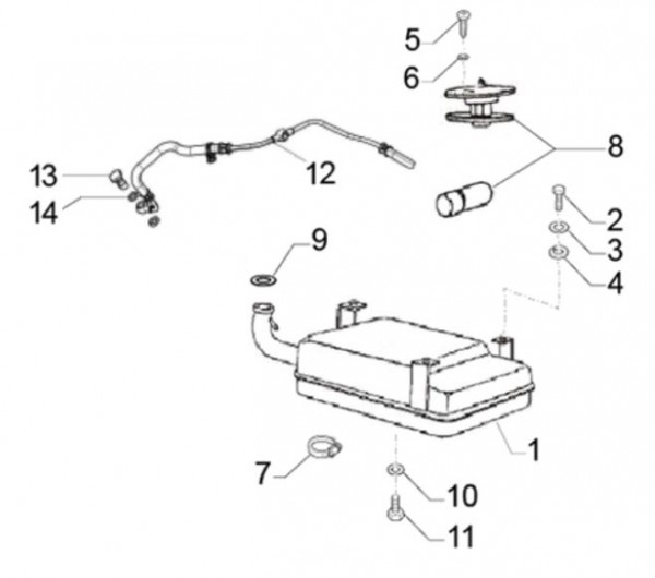 Fahrgestell Benzintank - Classic 400 422ccm 4T 2V AC 2016- MBX000T58RC001005