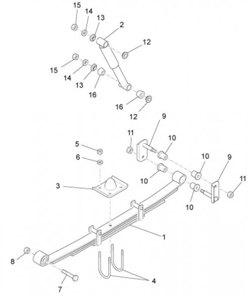 Radaufhängung Stoßdämpfer hinten - Porter Maxxi Multitech 1300ccm 4T LC 2013- ZAPS90AJ