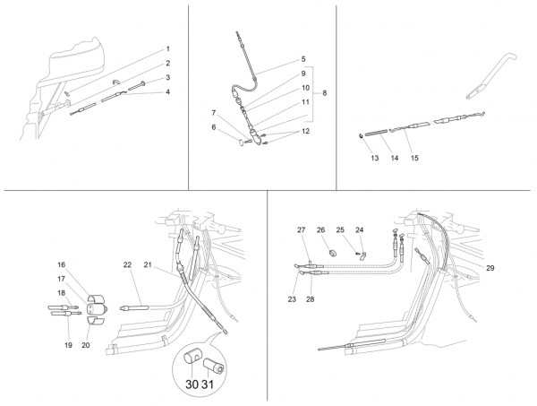 Bowdenzüge Bowdenzüge - Ape Mix 50ccm 2T AC 2017- ZAPC80000