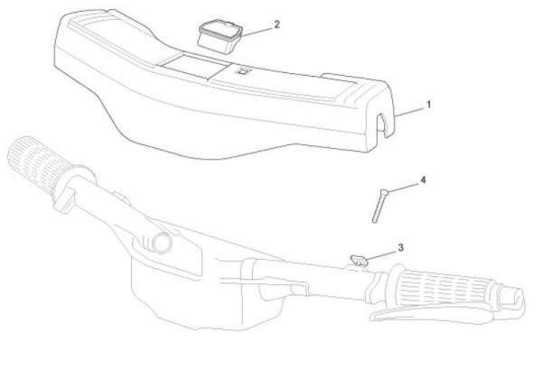 Lenker Lenkerdeckel - Ape TM 703 mit Lenker 220ccm 2T AC 2008-2016 ZAPT10000