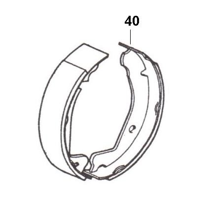 Radaufhängung Bremsbacken hinten - Ape Poker 422ccm 4T AC 1993- M4R3T