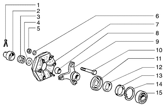 Fahrgestell Hardyscheibe - Ape TM 422ccm 4T AC 1997-2004 ZAPT1000000023141