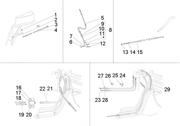 Bowdenzüge Bowdenzüge - Ape Mix 50ccm 2T AC 2013- ZAPC80000