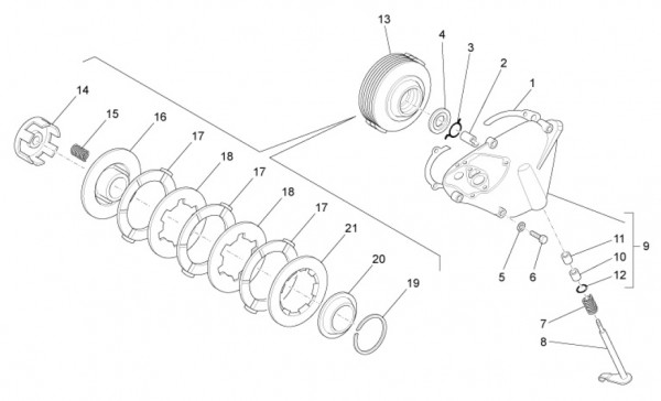 Motor Kupplung - Ape Mix 50ccm 2T AC 2018- ZAPC80000